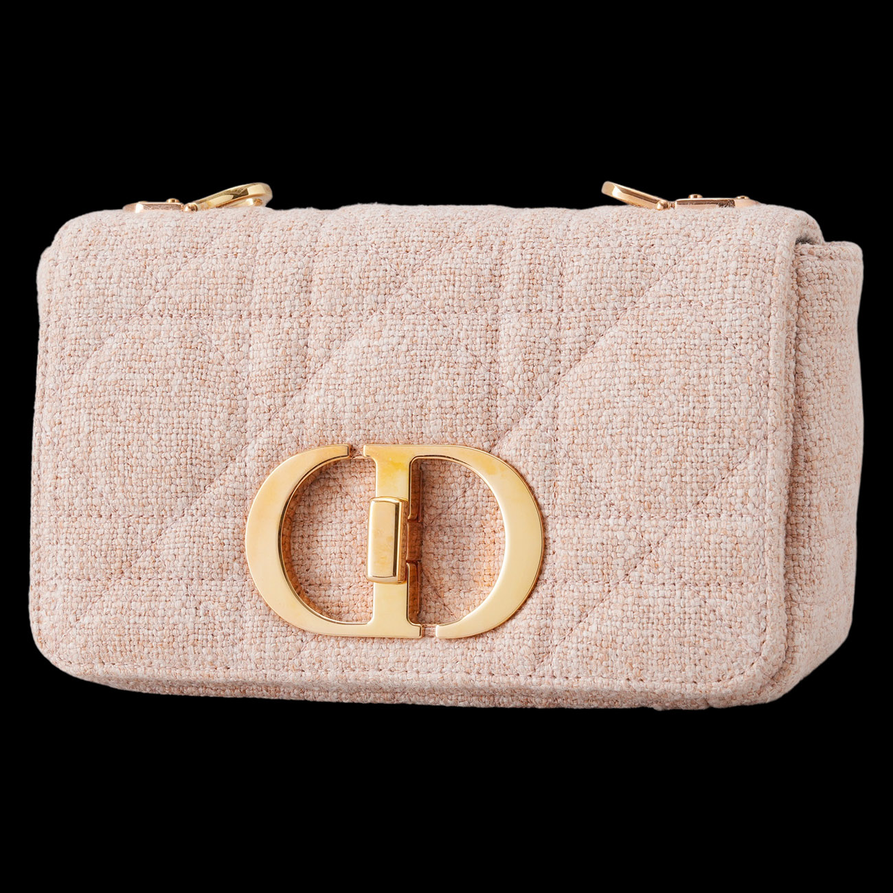 CHRISTIAN DIOR(USED)디올 트위드 카로 백 미듐
